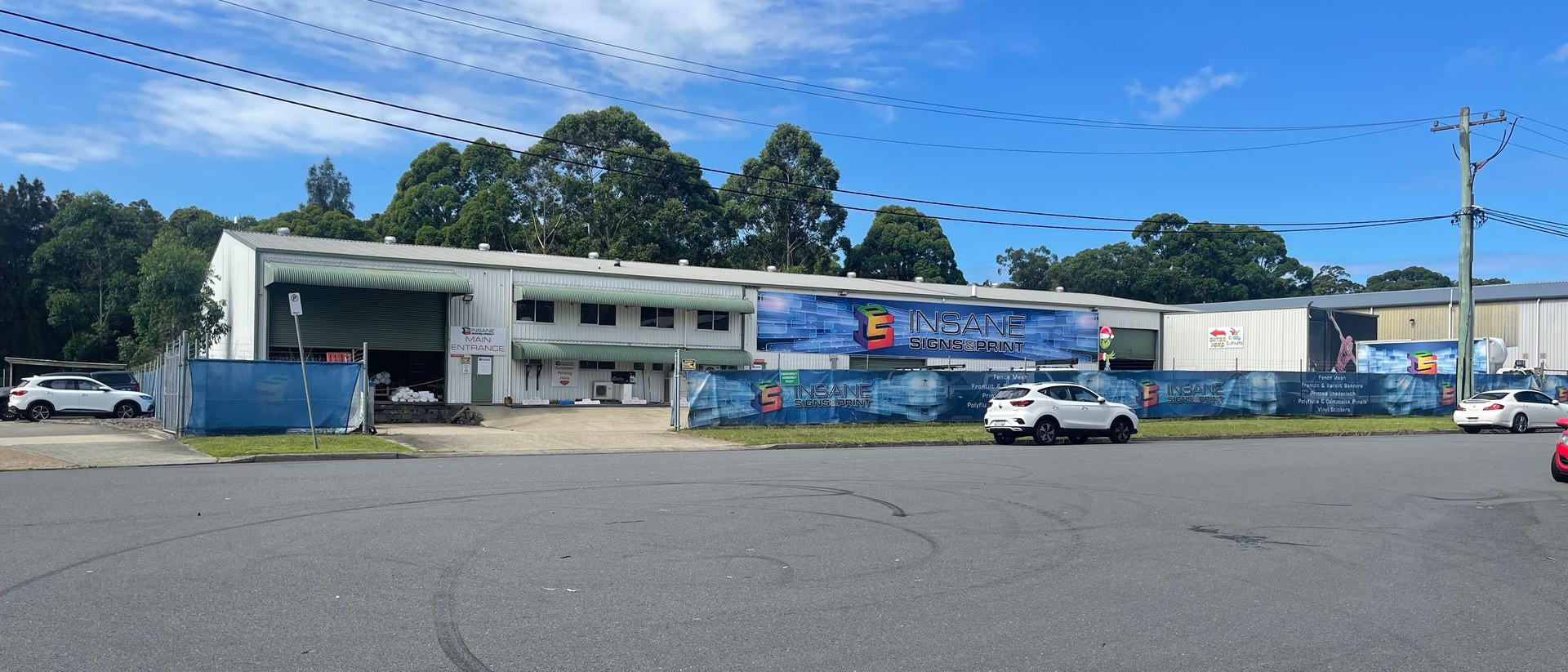 Insane Signs & Print's production facility in Newcastle, NSW