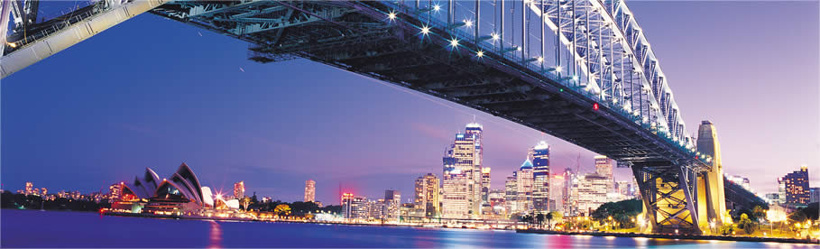 Preview of your sign's shape against the Sydney Harbour Bridge